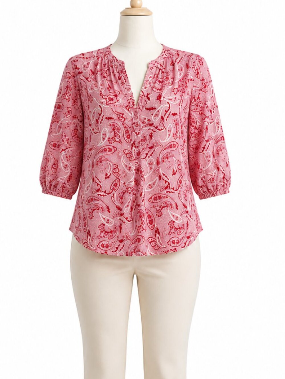 SOHO Jeans NY&C Paisley Blouse Top Size Large